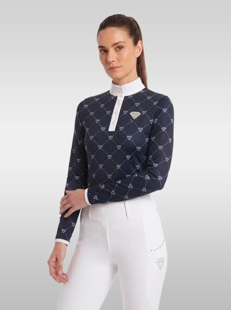 Diamont Long Sleeve Base Layer – Navy | Women's Equestrian Base Layer