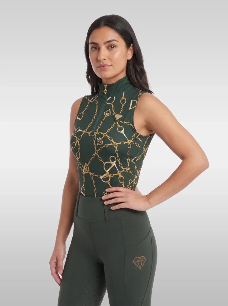 Signature Sleeveless Base Layer – Green | Women's Equestrian Base Layer