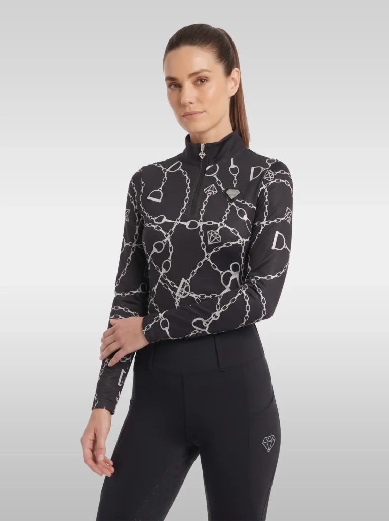 Signature Long Sleeve Base Layer – Black | Women's Equestrian Base Layer
