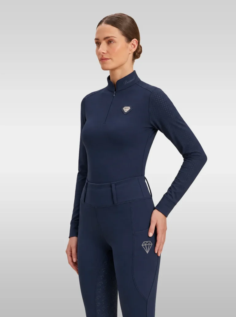 Prestige Long Sleeve Base Layer – Navy | Women's Equestrian Base Layer