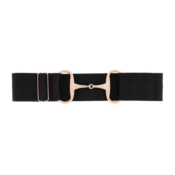 Snaffle Bit Belt Rose Gold Black