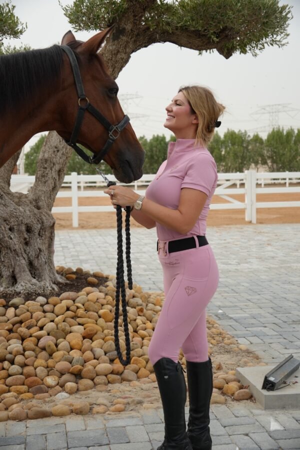 Horse Riding Leggings Blush Pink